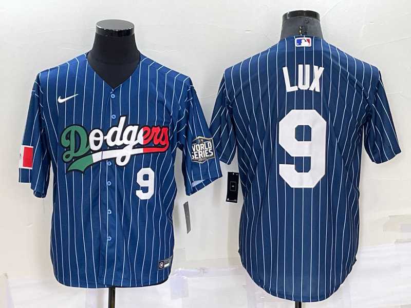 Los Angeles Dodgers #9 Gavin Lux Number Navy Blue Pinstripe 2020 World Series Cool Base Nike Jersey,We sell and wholesale Los Angeles Dodgers #9 Gavin Lux Number Navy Blue Pinstripe 2020 World Series Cool Base Nike Jersey on line form chian!